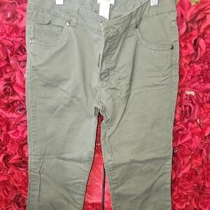 Circo Girls Olive Green Casual Khaki Pants Size 14